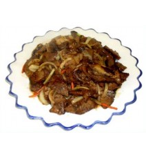 Жареная Ароматная  говядина с тмином, кунжутом в остром соусе